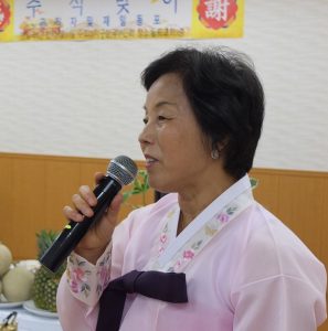 裵海振東京韓国婦人会会長の挨拶